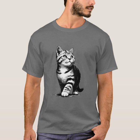 Adorable Kitten Pawsitively Charming Pet Lover T-shirt (Voorkant)