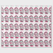 Adorable Kittens Roze Strik Kaptafel Stoel Cadeaupapier (Vlak)