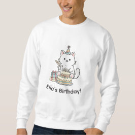Adorable Kitty Birthday Celebration Personalizable Trui