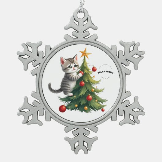 Adorable Kitty Christmas Ornament (Voorkant)