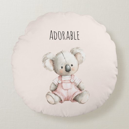 Adorable Koala Bear Animal Rond Kussen (Voorkant)