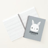 Adorable Konijn met Gepersonaliseerde Naam Notitieboek (Binnen)