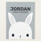 Adorable Konijn met Gepersonaliseerde Naam Planner (Voorkant)