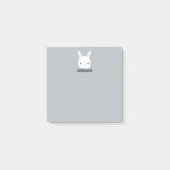 Adorable Konijn met Gepersonaliseerde Naam Post-it® Notes (Voorkant)