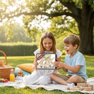 Adorable Konijnenfamilie Bloementuin Meisje Lunchb