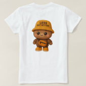 Adorable "Less But Better" Bear Tee T-shirt (Design achterkant)
