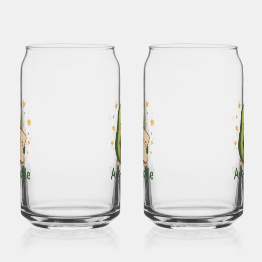 Adorable "Let's Avo-Cuddle" Food Pun Blikvorm Glas (Links)