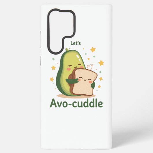 Adorable "Let's Avo-Cuddle" Food Pun Samsung Galaxy Hoesje (Achterkant)