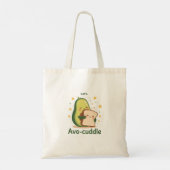 Adorable "Let's Avo-Cuddle" Food Pun Tote Bag (Achterkant)