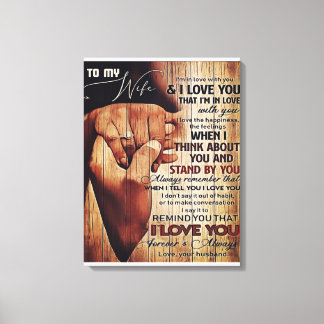 Adorable Letter To Wife, Lovely Gift, Canvas Afdruk
