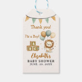 Adorable Lion Baby Shower Boy Cadeaulabel (Voorkant)