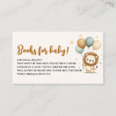 Adorable Lion Baby Shower Boy Informatiekaartje (Voorkant)