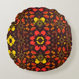 Adorable Lion Cub Sitting Portrait Illustration Rond Kussen