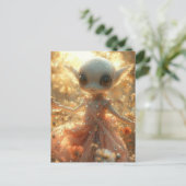 Adorable Little Alien in a Dress Briefkaart (Staand voorkant)
