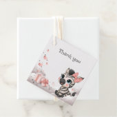 Adorable little cartoon zebra bedankjes labels (In situ)