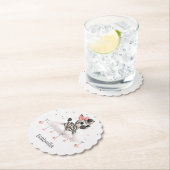 Adorable little cartoon zebra kartonnen onderzetters (Insitu)