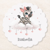 Adorable little cartoon zebra kartonnen onderzetters (Voorkant)