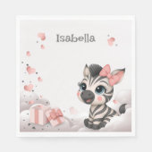 Adorable little cartoon zebra servet (Voorkant)