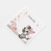 Adorable little cartoon zebra servet (Hoek)