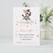 Adorable little zebra baby girl informatiekaartje (Staand voorkant)