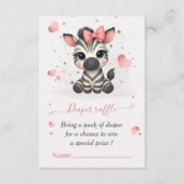Adorable little zebra baby girl informatiekaartje (Voorkant)