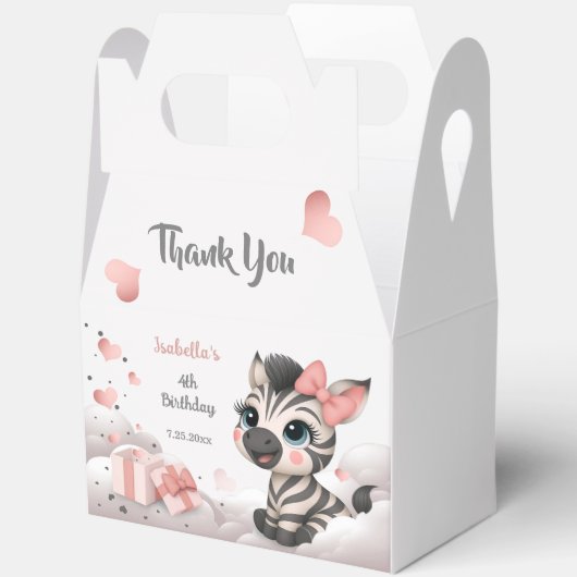 Adorable little zebra  bedankdoosjes (Open)
