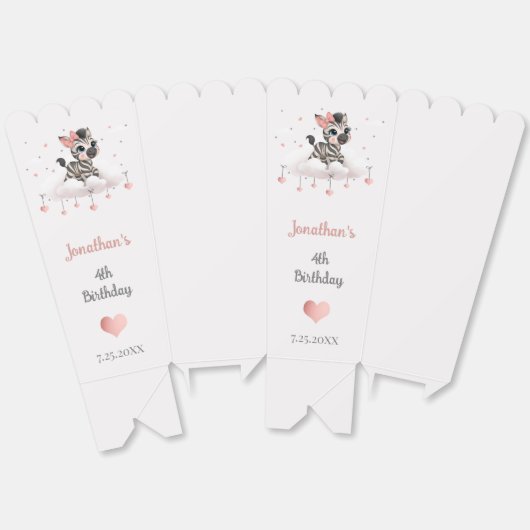 Adorable little zebra bedankdoosjes (Ongevouwen)