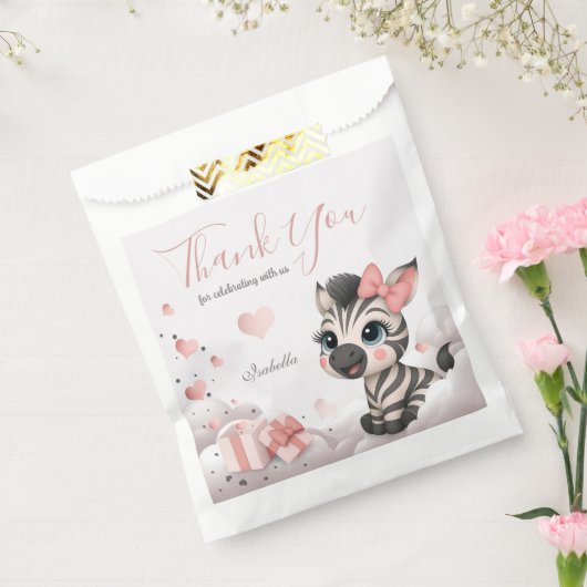 Adorable little zebra  bedankzakje (Gezegeld)