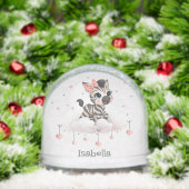 Adorable little zebra sneeuwbol (Kerstmis)