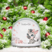 Adorable little zebra sneeuwbol (Kerstmis)