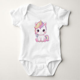 Adorable Magical Unicorn Sticker Illustration Romper