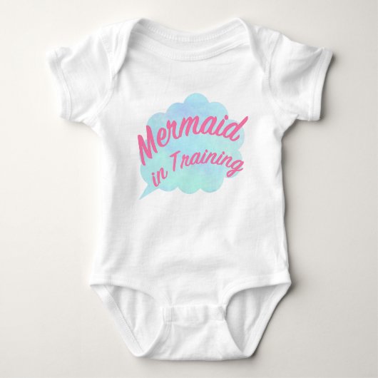Adorable “Mermaid in Training” bodysuit (Voorkant)