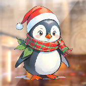 Adorable Merry Christmas Penguin Shop Decoration Raamsticker (Vel 2)