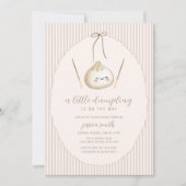 Adorable Modern Bow Asian Dumpling Baby Shower  Kaart (Voorkant)