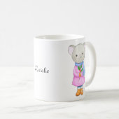 Adorable Mouse Girl in Winter Clothing Christmas Koffiemok (Voorkant rechts)