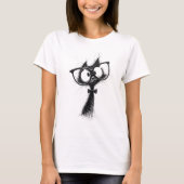  Adorable Nerd Cat with Glasses & Bowtie Women's T-shirt (Voorkant)