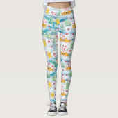 Adorable Ocean Love Pattern | Cute Fish & Starfish Leggings (Voorkant)