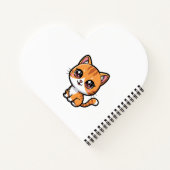 Adorable Orange Tabby Cartoon Cat Notitieboek (Achterkant)
