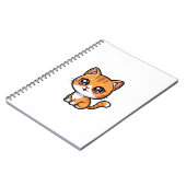 Adorable Orange Tabby Cartoon Cat Notitieboek (Linkerzijde)