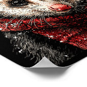 Adorable Ossum In Santa Hat Snowy Winter Christmas Poster (Hoek)