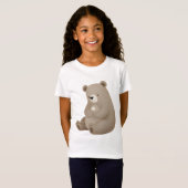 Adorable Ours Brun à la Marguerite - Aquarelle T-shirt (Voorkant volledig)