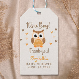 Adorable Owl Baby Shower Boy Cadeaulabel