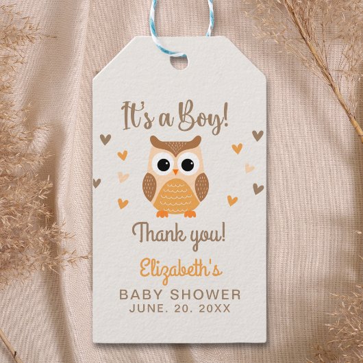 Adorable Owl Baby Shower Boy Cadeaulabel
