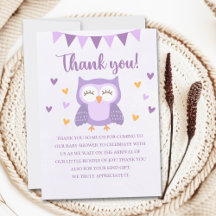 Adorable Owl Baby Shower Girl – 'It's a Girl