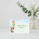 Adorable Panda Balloon 1st Birthday  Plaatskaartje (Staand voorkant)