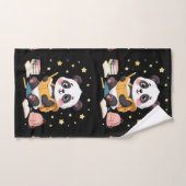 Adorable panda reading , stars,pattern bad handdoek (Handdoek)