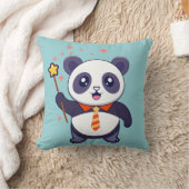 adorable panda wearing orange-yellow tie kussen (Deken)
