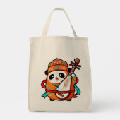 Adorable Panda with Pipa Tote Bag (Achterkant)