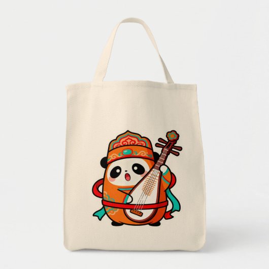 Adorable Panda with Pipa Tote Bag (Voorkant)