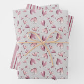 Adorable Pastel Pinks Wrapping Paper Sheets (In situ)